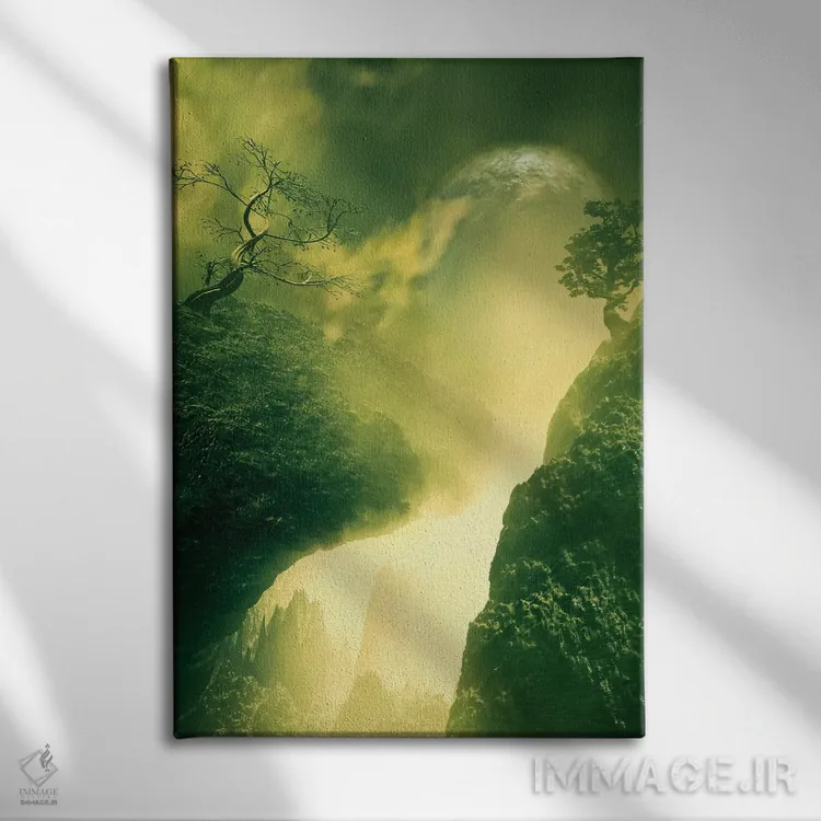 تابلو درخت تنها اثر آنجِل استوز - نمای روبهرو روی دیوار