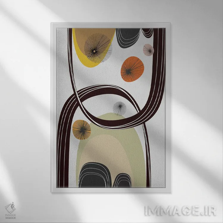 تابلو فرمهای شناور اثر آنجِل استوز - نمای قابدار سفید