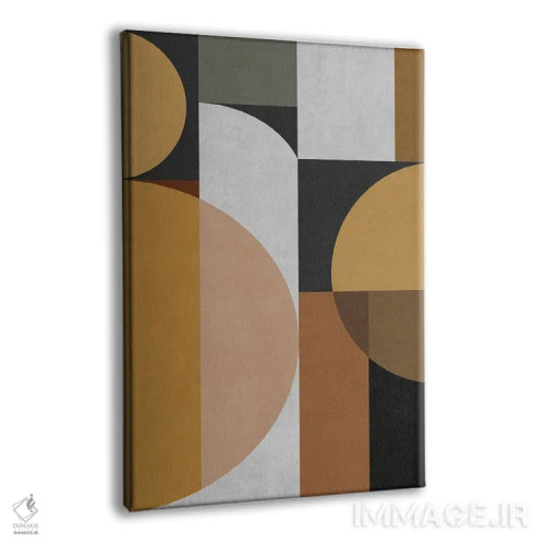 تابلو طرح هندسی با نیمدایرهها اثر آنجِل استوز - نمای پرسپکتیو محصول