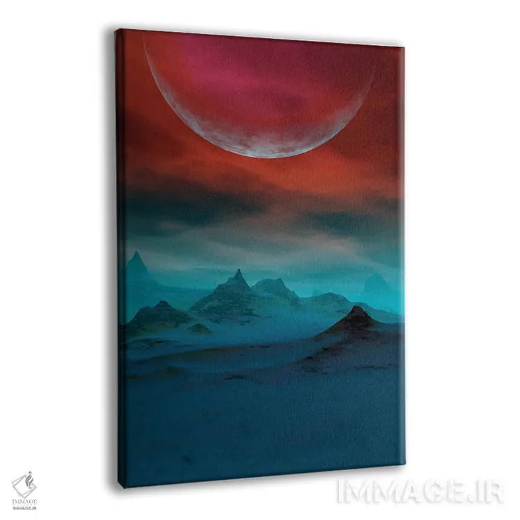 تابلو آسمان سرخ اثر آنجِل استوز - نمای پرسپکتیو محصول