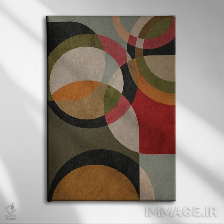 تابلو بخشهای همپوشان XVI اثر آنجِل استوز - نمای روبهرو روی دیوار