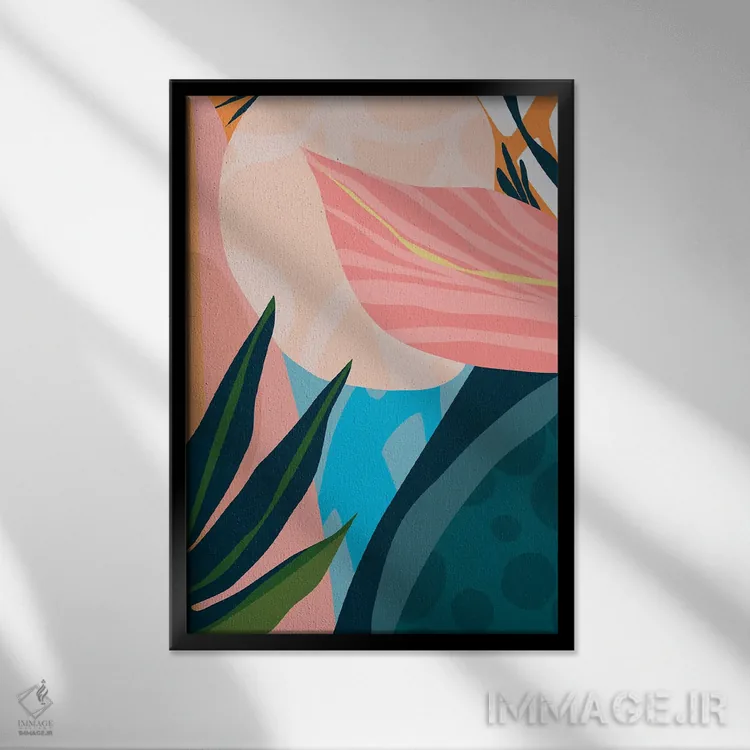 تابلو باغ گرمسیری III اثر آنجِل استوز - نمای قابدار مشکی