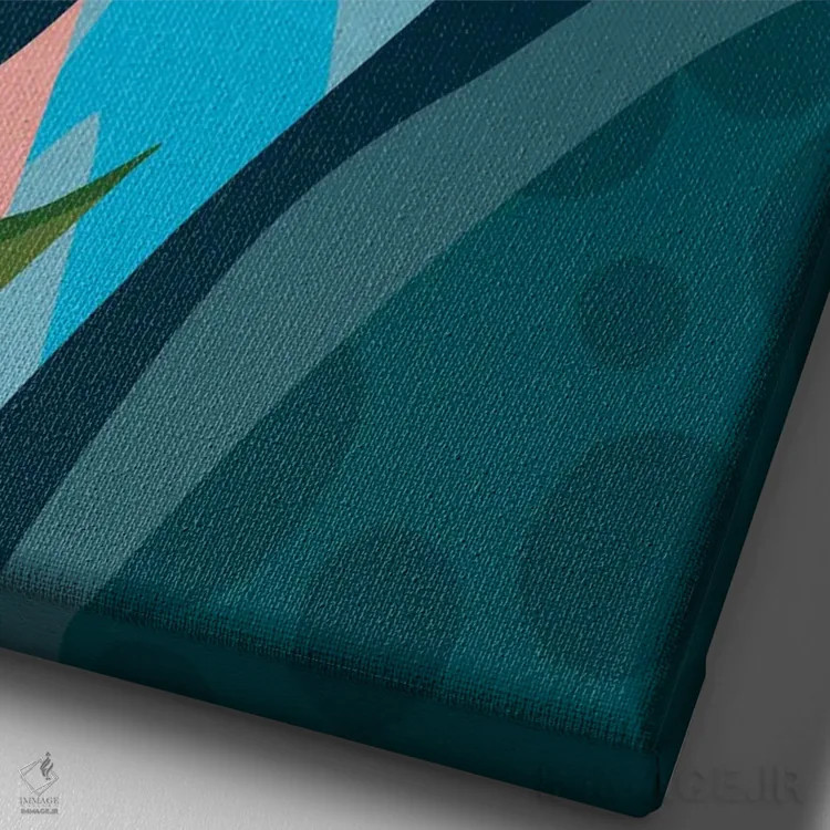 تابلو باغ گرمسیری III اثر آنجِل استوز - نمای نزدیک بافت بوم