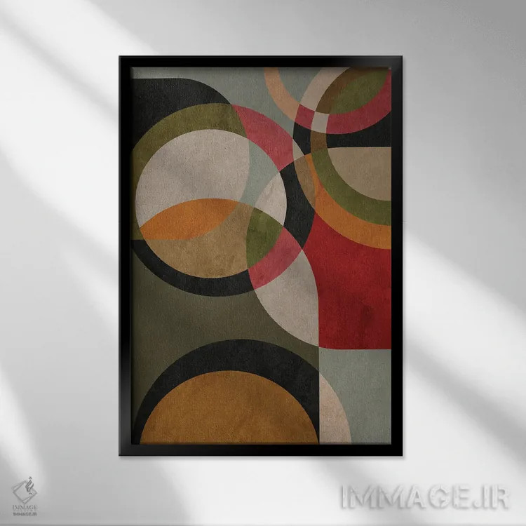 تابلو بخشهای همپوشان XVI اثر آنجِل استوز - نمای قابدار مشکی