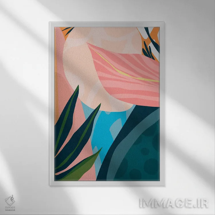 تابلو باغ گرمسیری III اثر آنجِل استوز - نمای قابدار سفید