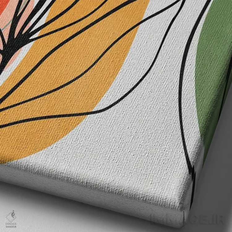 تابلو باغ ارگانیک اثر آنجِل استوز - نمای نزدیک بافت بوم