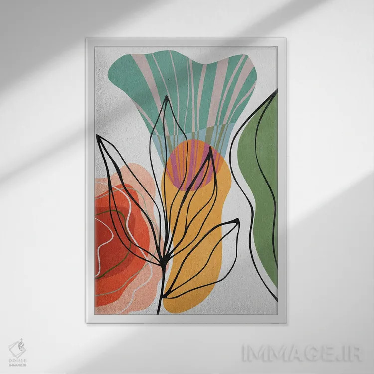 تابلو باغ ارگانیک اثر آنجِل استوز - نمای قابدار سفید