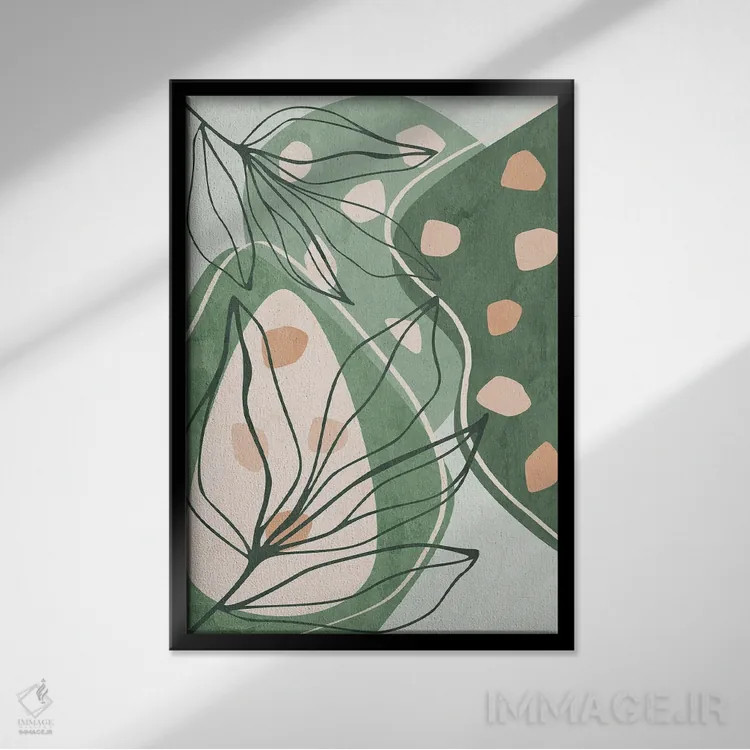 تابلو باغ گرمسیری شماره چهار اثر آنجِل استوز - نمای قابدار مشکی
