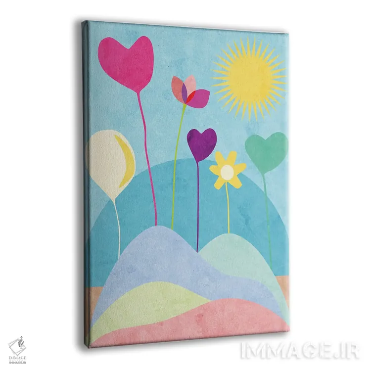 تابلو باغ گلهای زنده اثر آنجِل استوز - نمای پرسپکتیو محصول