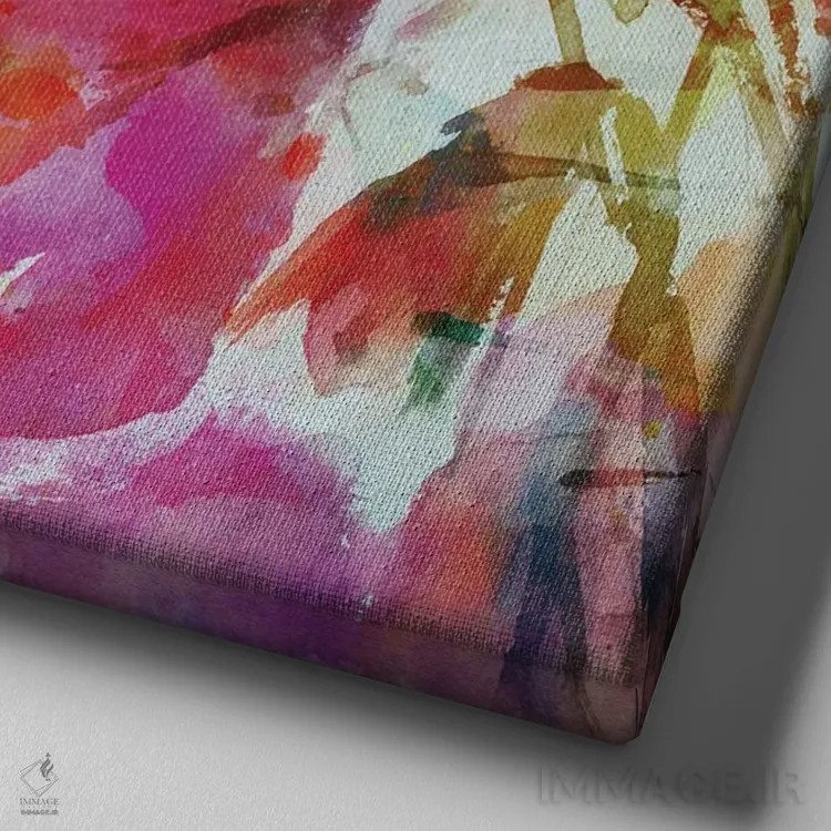 تابلو بهار شماره پنج اثر آنجِل استوز - نمای نزدیک بافت بوم