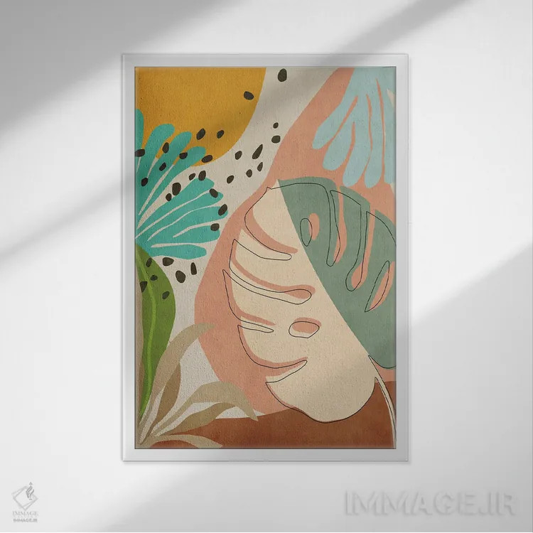 تابلو باغ گرمسیری شماره شش اثر آنجِل استوز - نمای قابدار سفید