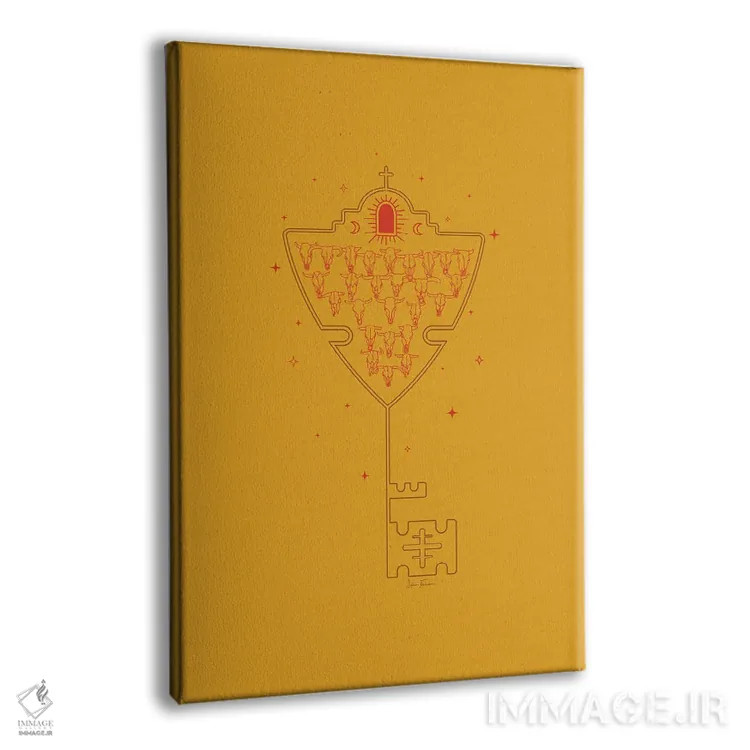 تابلو کلید تِیجاس (اسم خاص ایالت یا منطقهای) اثر آلی فالکن - نمای پرسپکتیو محصول