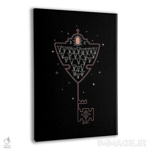 تابلو کلید تِیجاس در رنگ مشکی اثر آلی فالکن - نمای پرسپکتیو محصول