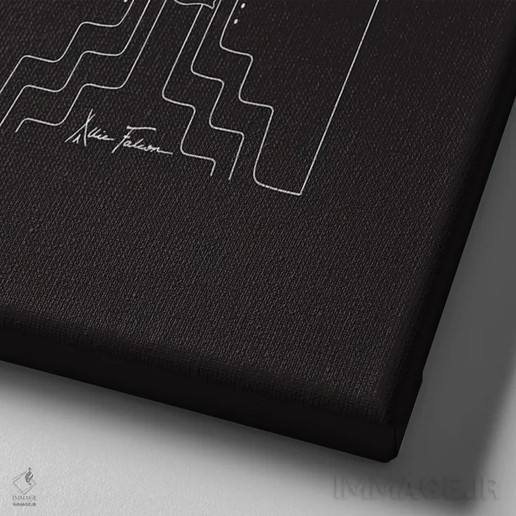 تابلو بانوی قانونشکن اثر آلی فالکن - نمای نزدیک بافت بوم