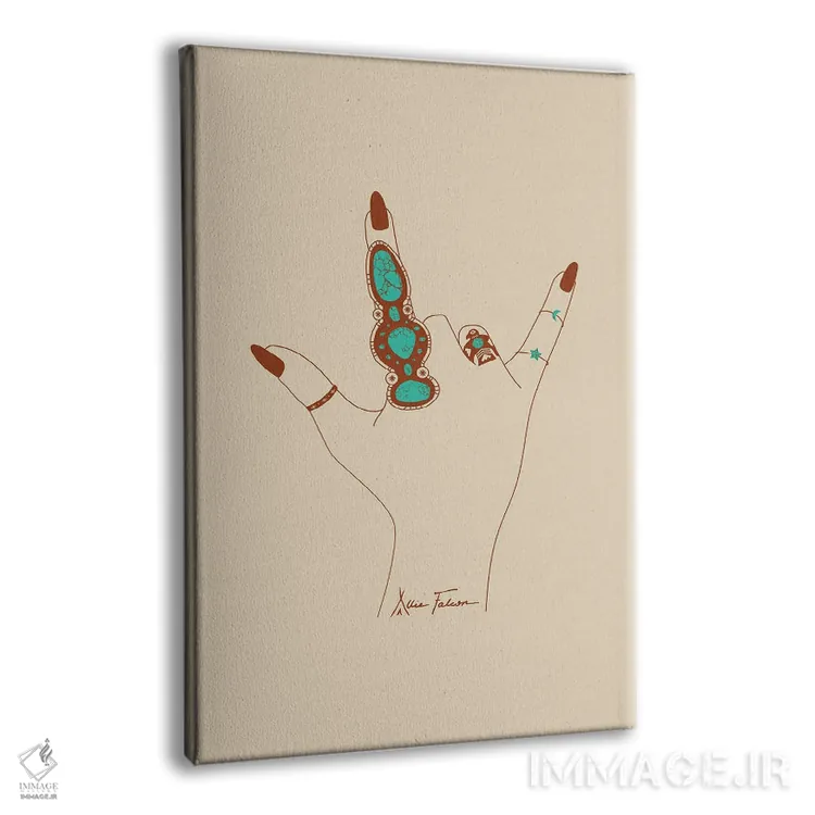 تابلو زبان عشق اثر آلی فالکن - نمای پرسپکتیو محصول