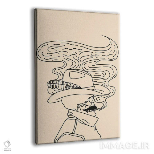 تابلو گاوچران "عشق یا مرگ" در رنگ کرم اثر آلی فالکن - نمای پرسپکتیو محصول