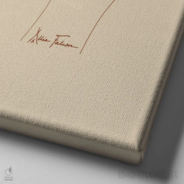 تابلو زبان عشق اثر آلی فالکن - نمای نزدیک بافت بوم