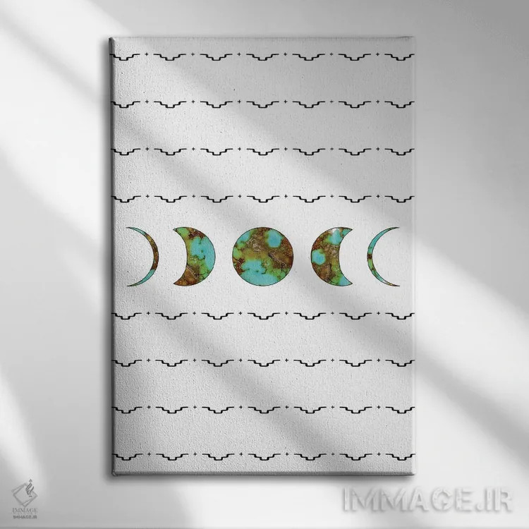تابلو ماه آزتک (قوم آزتک) اثر آلی فالکن - نمای روبهرو روی دیوار