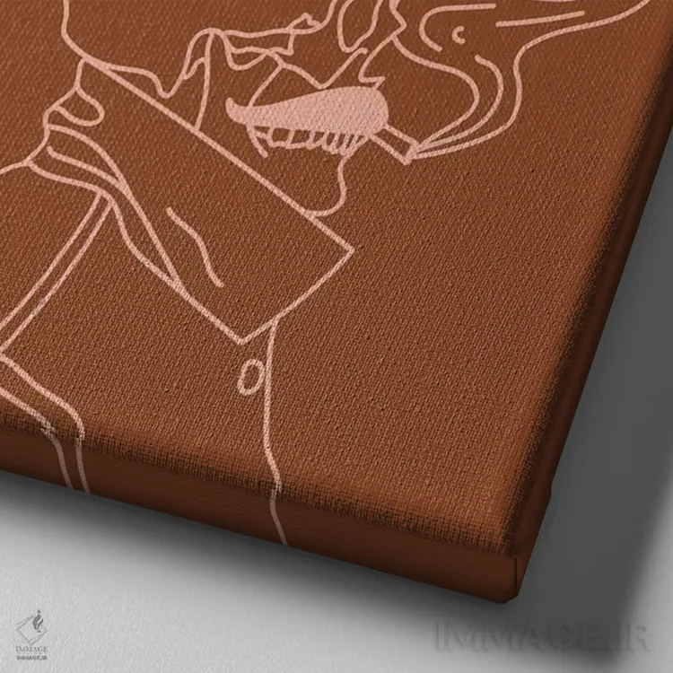 تابلو گاوچران "عشق یا مرگ" در رنگ زنگزده اثر آلی فالکن - نمای نزدیک بافت بوم