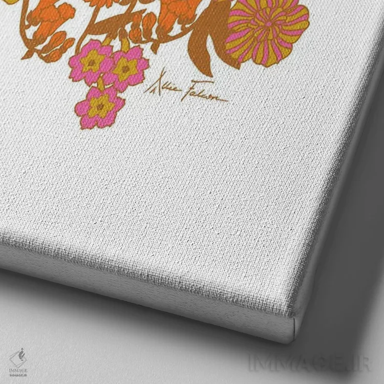 تابلو سرشار از عشق اثر آلی فالکن - نمای نزدیک بافت بوم