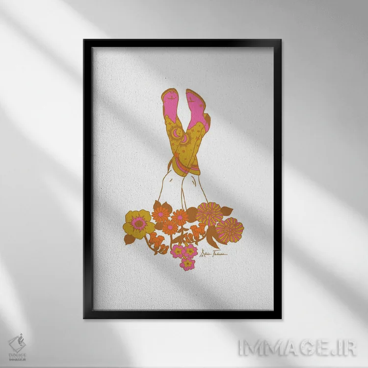 تابلو سرشار از عشق اثر آلی فالکن - نمای قابدار مشکی