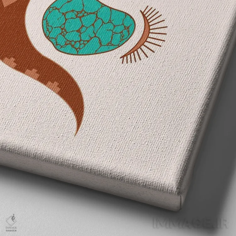 تابلو لغزش جنوبغربی در زنگزده و فیروزهای اثر آلی فالکن - نمای نزدیک بافت بوم