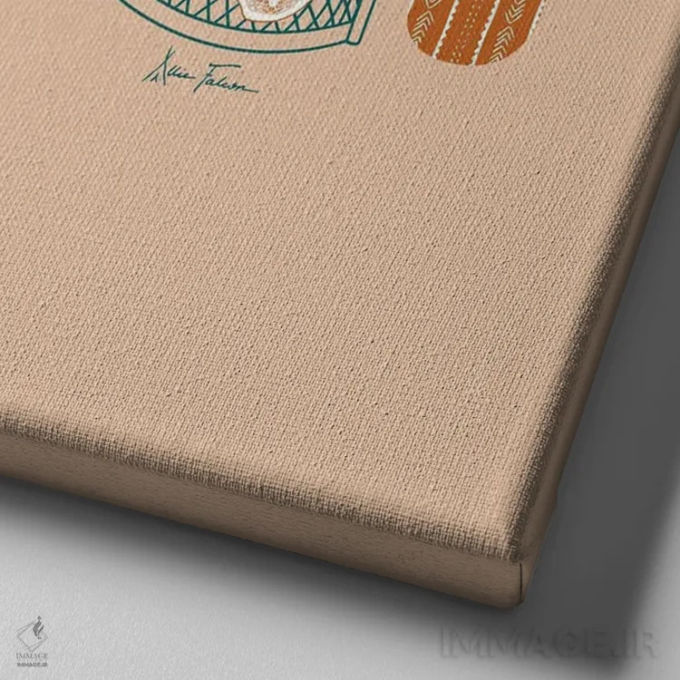 تابلو بوهمی تگزاس اثر آلی فالکن - نمای نزدیک بافت بوم