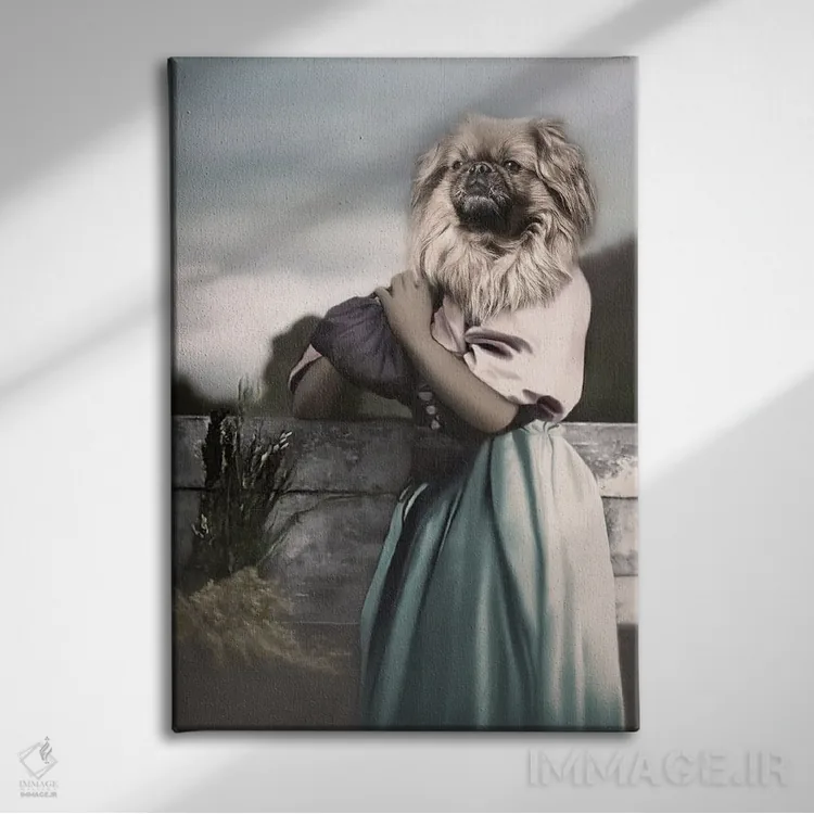 تابلو آدیتی (نام هندی مونث) اثر انیمال فَنسی - نمای روبهرو روی دیوار