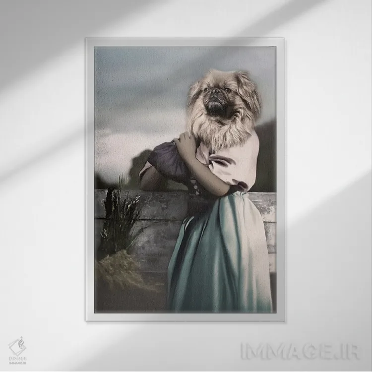 تابلو آدیتی (نام هندی مونث) اثر انیمال فَنسی - نمای قابدار سفید