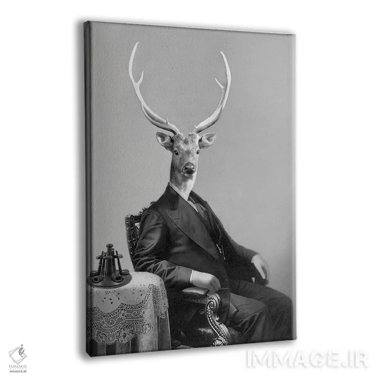 تابلو گوزن بزرگ اثر انیمال فَنسی - نمای پرسپکتیو محصول