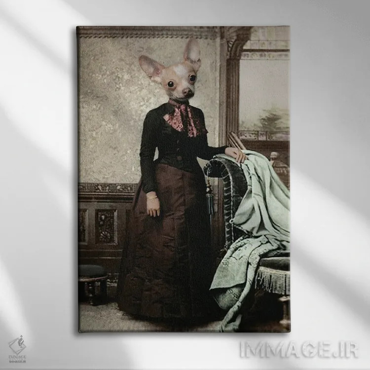 تابلو عمه کلاریسا اثر انیمال فَنسی - نمای روبهرو روی دیوار