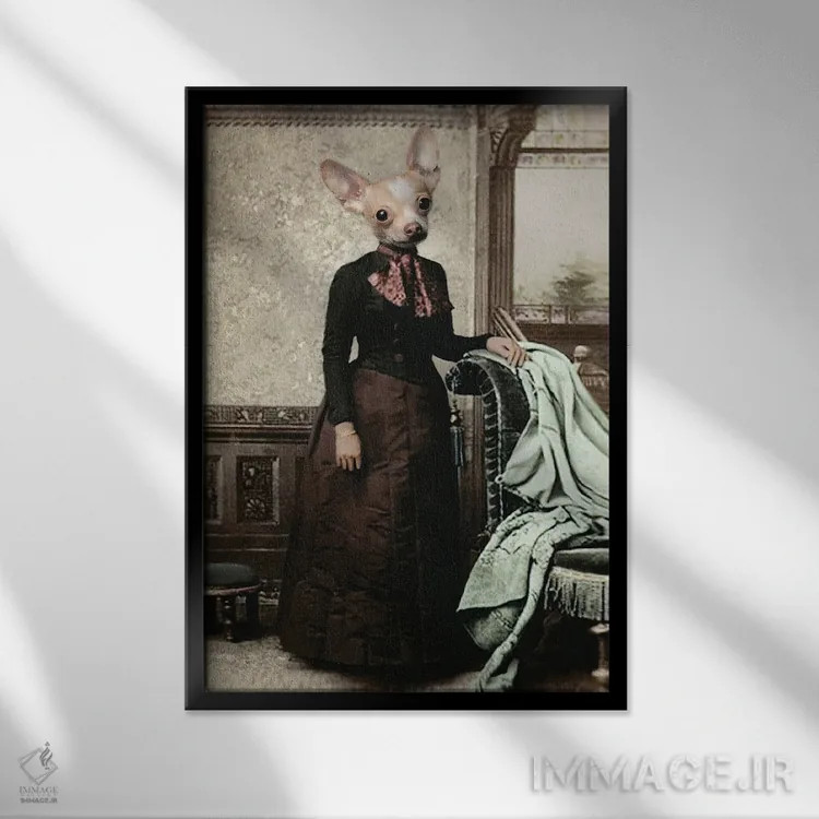 تابلو عمه کلاریسا اثر انیمال فَنسی - نمای قابدار مشکی