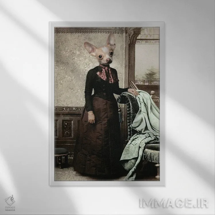 تابلو عمه کلاریسا اثر انیمال فَنسی - نمای قابدار سفید