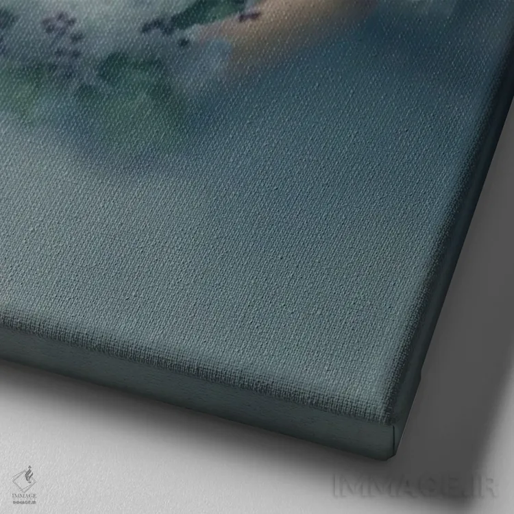 تابلو بانی؛ خرگوش برفی اثر انیمال فَنسی - نمای نزدیک بافت بوم