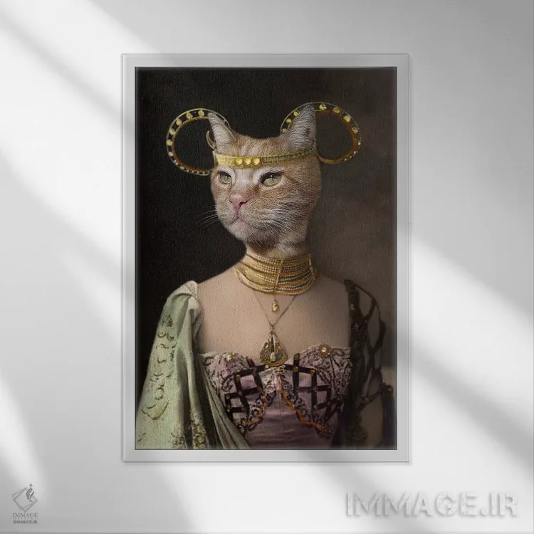 تابلو بوادیسیا (ملکه سلتی) اثر انیمال فَنسی - نمای قابدار سفید