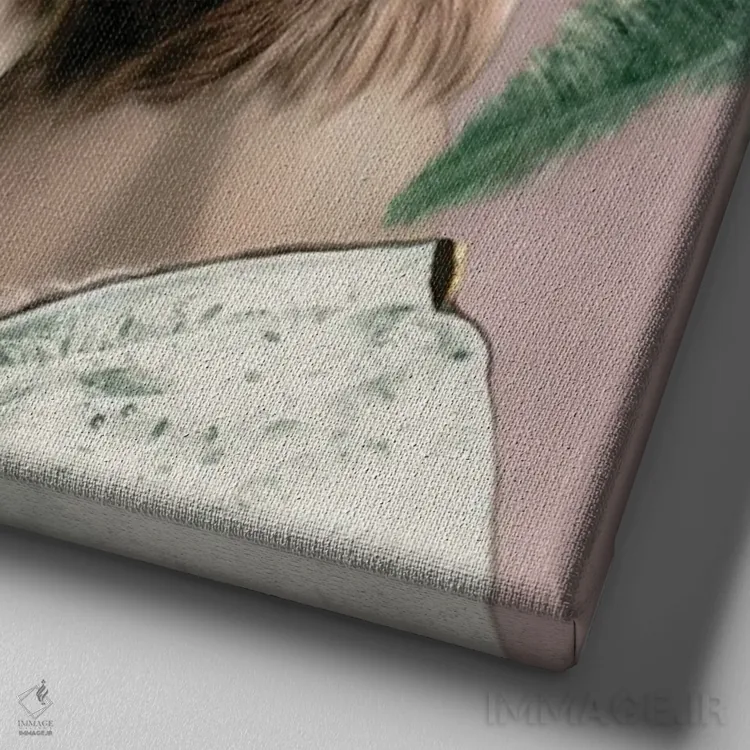 تابلو برین (اسم خاص؛ ممکن دخترانه) اثر انیمال فَنسی - نمای نزدیک بافت بوم