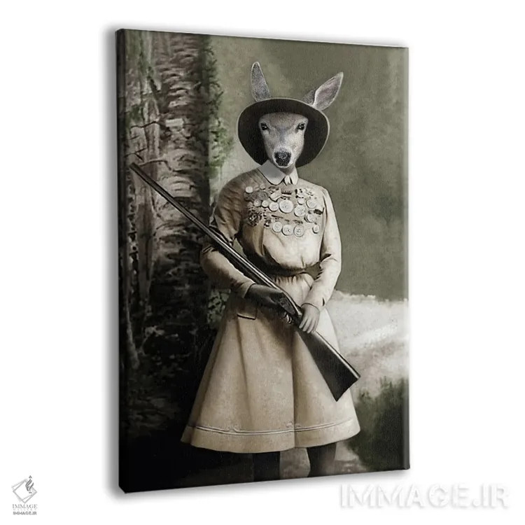 تابلو کَس شکارچی اثر انیمال فَنسی - نمای پرسپکتیو محصول