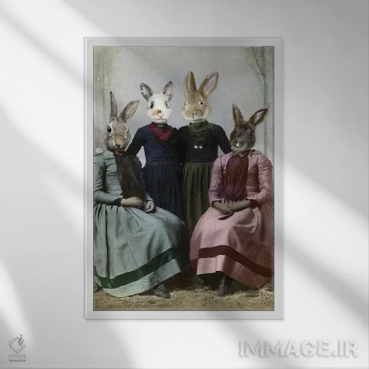 تابلو فرشتگان چارلی اثر انیمال فَنسی - نمای قابدار سفید