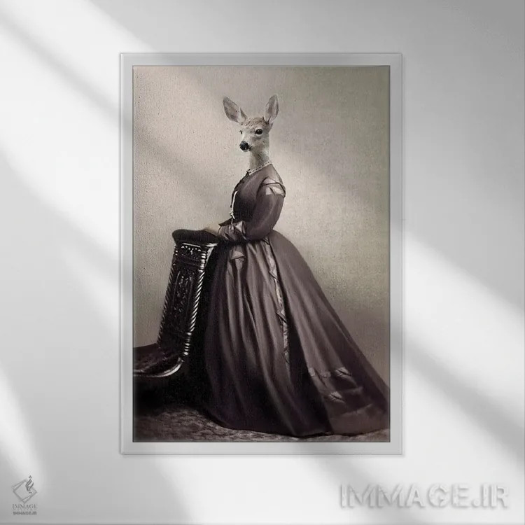 تابلو شارلوت اثر انیمال فَنسی - نمای قابدار سفید