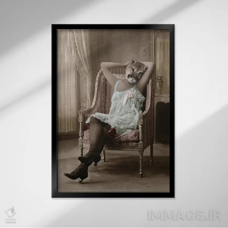 تابلو دمی اثر انیمال فَنسی - نمای قابدار مشکی