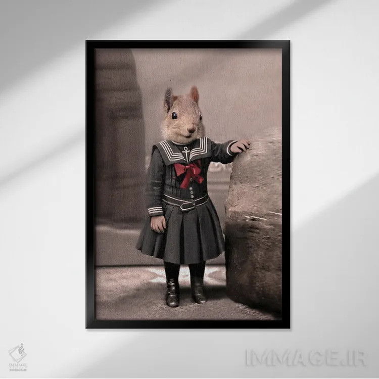 تابلو اِلوِی اثر انیمال فَنسی - نمای قابدار مشکی