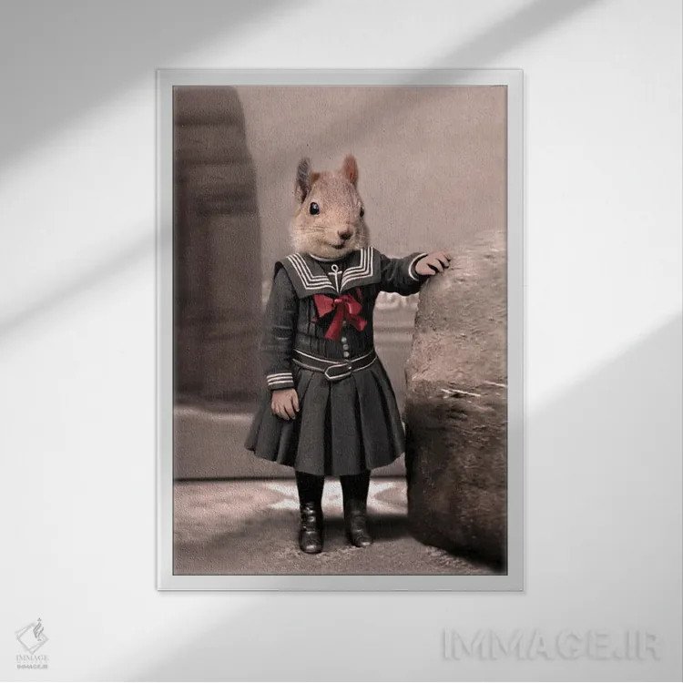 تابلو اِلوِی اثر انیمال فَنسی - نمای قابدار سفید