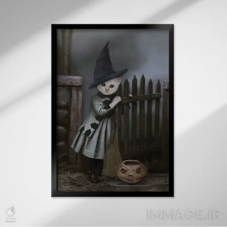 تابلو گلایندا اثر انیمال فَنسی - نمای قابدار مشکی