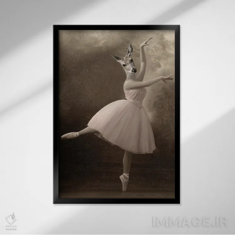 تابلو گریس اثر انیمال فَنسی - نمای قابدار مشکی