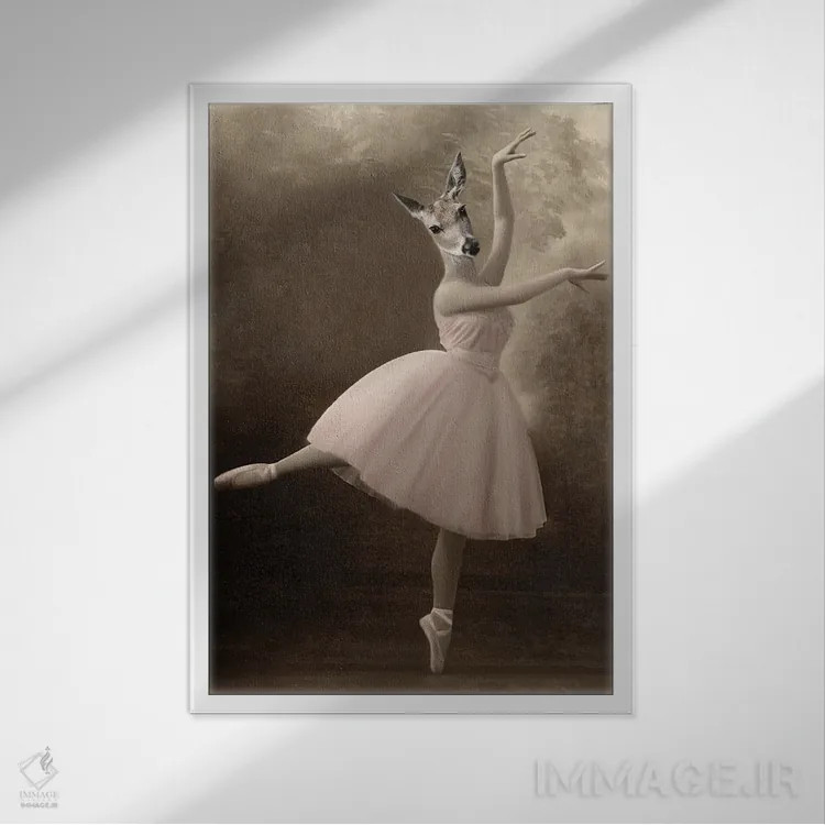 تابلو گریس اثر انیمال فَنسی - نمای قابدار سفید