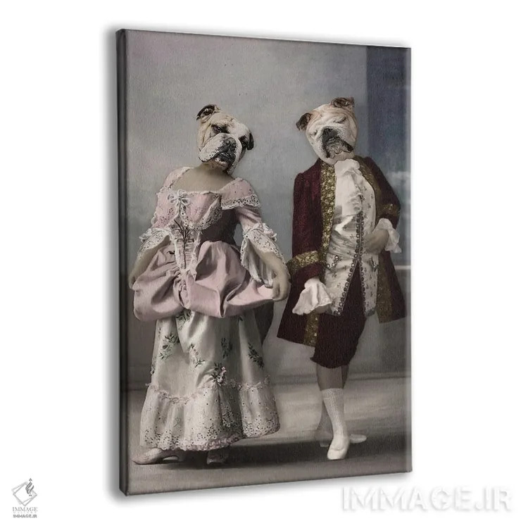 تابلو آیک و تینا اثر انیمال فَنسی - نمای پرسپکتیو محصول