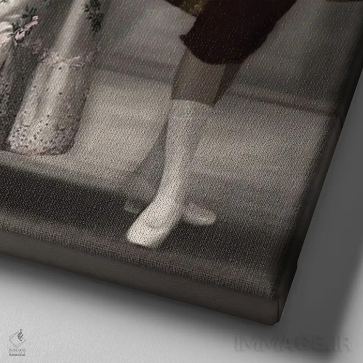 تابلو آیک و تینا اثر انیمال فَنسی - نمای نزدیک بافت بوم