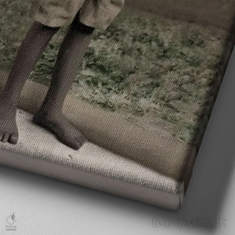 تابلو لئو اثر انیمال فَنسی - نمای نزدیک بافت بوم