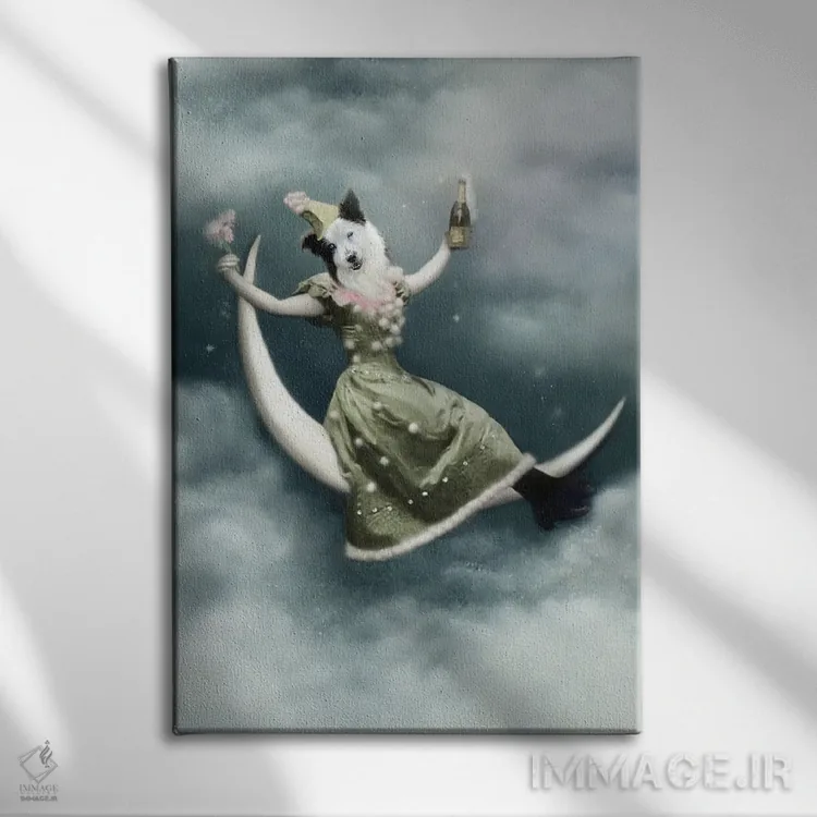 تابلو مندی در ماه اثر انیمال فَنسی - نمای روبهرو روی دیوار