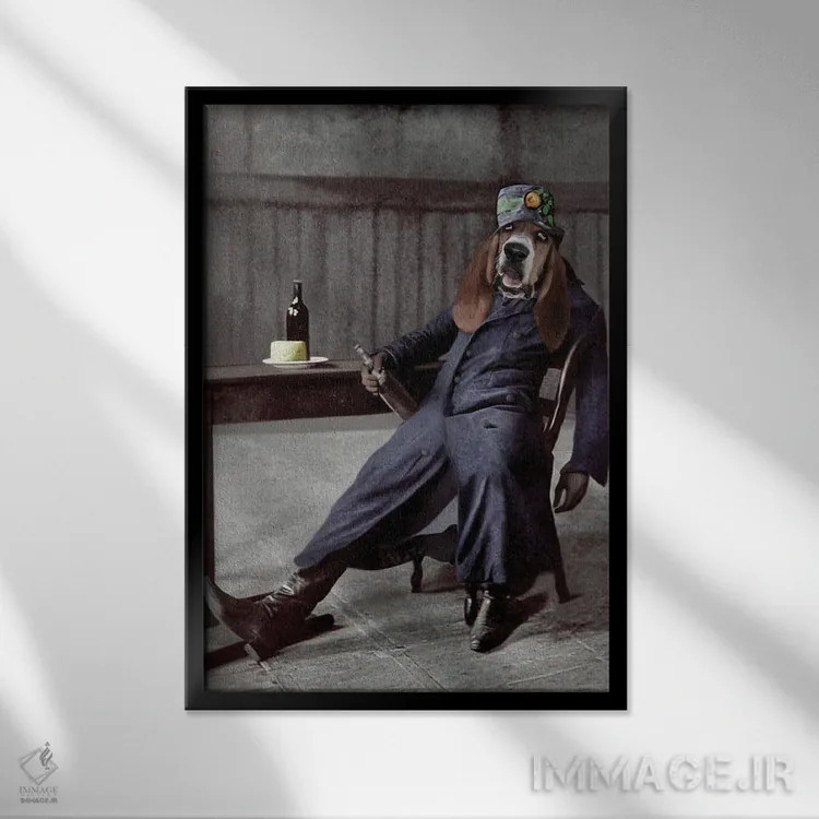 تابلو مرل اثر انیمال فَنسی - نمای قابدار مشکی